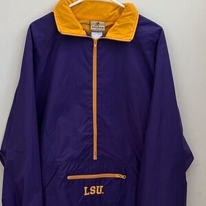 NCAA LSU Tigers Reebok/Heisman Windbreaker Purple with Gold nylon Men's Large